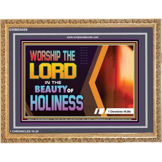 BEAUTY OF HOLINESS   Framed Religious Wall Art    (GWMS9459)   