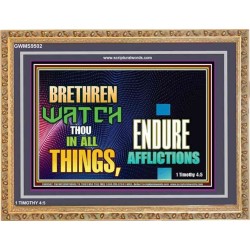 WATCH THOU IN ALL THINGS   Scriptural Portrait Wooden Frame   (GWMS9502)   