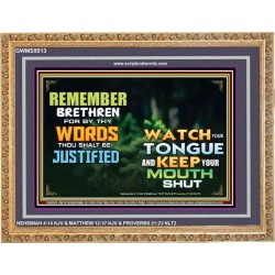 WATCH YOUR TONGUE KEEP MOUTH SHUT   Wall Art Poster   (GWMS9513)   