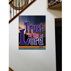 TRUST IN THE LORD   Christian Artwork Acrylic Glass Frame   (GWOVERCOMER1030)   "44X62"