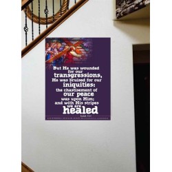 WOUNDED FOR OUR TRANSGRESSIONS   Inspiration Wall Art Frame   (GWOVERCOMER1106)   