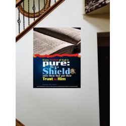 TRUST IN HIM   Scripture Art Frame   (GWOVERCOMER1763)   "44X62"