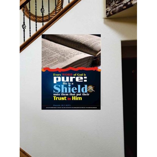 TRUST IN HIM   Scripture Art Frame   (GWOVERCOMER1763)   