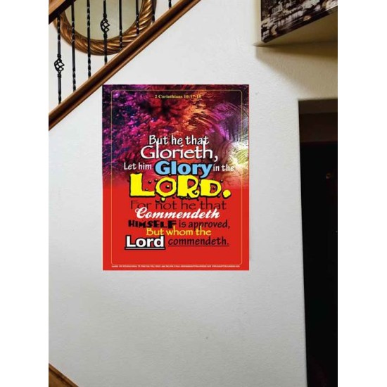 WHOM THE LORD COMMENDETH   Large Frame Scriptural Wall Art   (GWOVERCOMER3190)   