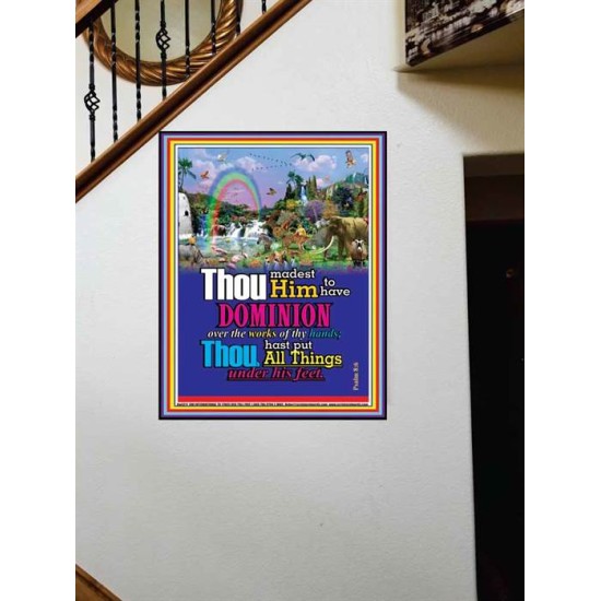 ALL THINGS UNDER HIS FEET   Scriptures Wall Art   (GWOVERCOMER3211)   