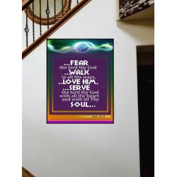 WITH ALL THY HEART   Scriptural Portrait Acrylic Glass Frame   (GWOVERCOMER3306B)   "44X62"