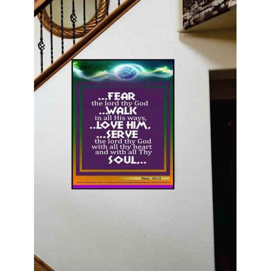 WITH ALL THY HEART   Scriptural Portrait Acrylic Glass Frame   (GWOVERCOMER3306B)   