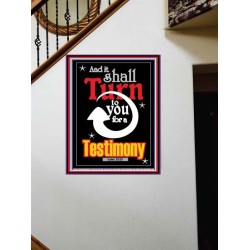 TURN TO YOU FOR A TESTIMONY   Framed Lobby Wall Decoration   (GWOVERCOMER3354)   "44X62"