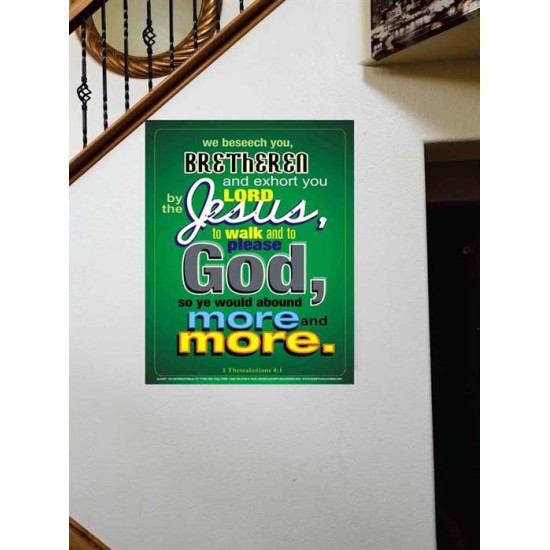 WALK AND TO PLEASE GOD   Printable Bible Verse to Frame   (GWOVERCOMER3407)   