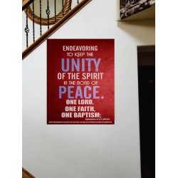 UNITY OF THE SPIRIT   Acrylic Glass Frame Scripture Art   (GWOVERCOMER3995)   "44X62"