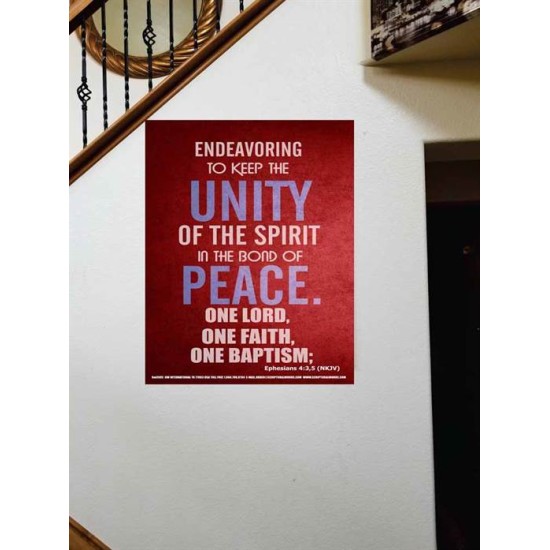 UNITY OF THE SPIRIT   Acrylic Glass Frame Scripture Art   (GWOVERCOMER3995)   