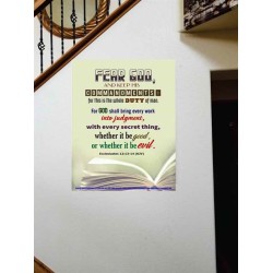 WHOLE DUTY OF MAN   Acrylic Glass Framed Bible Verse   (GWOVERCOMER4038)   "44X62"