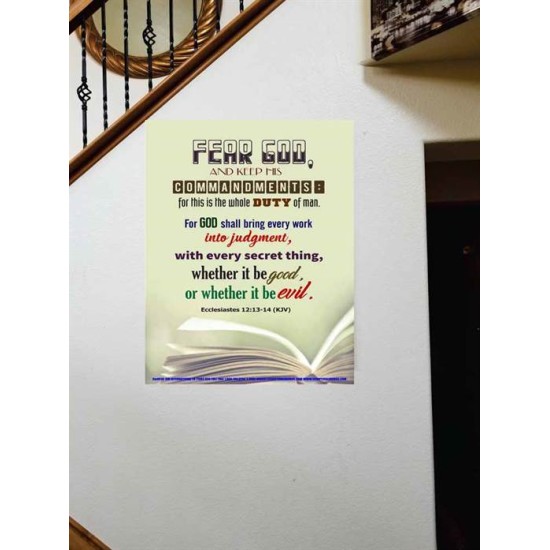 WHOLE DUTY OF MAN   Acrylic Glass Framed Bible Verse   (GWOVERCOMER4038)   