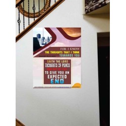 THE THOUGHTS THAT I THINK   Scripture Art Acrylic Glass Frame   (GWOVERCOMER4553)   
