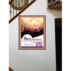 WATCH THEREFORE   Bible Verse Wall Art Frame   (GWOVERCOMER4665)   "44X62"