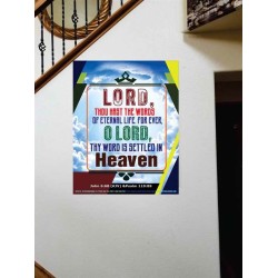 THE WORDS OF ETERNAL LIFE   Framed Restroom Wall Decoration   (GWOVERCOMER4748)   