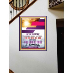 WATCH THEREFORE   Christian Framed Wall Art   (GWOVERCOMER5434)   "44X62"