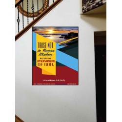 TRUST NOT IN HUMAN WISDOM   Christian Artwork Frame   (GWOVERCOMER5531)   "44X62"