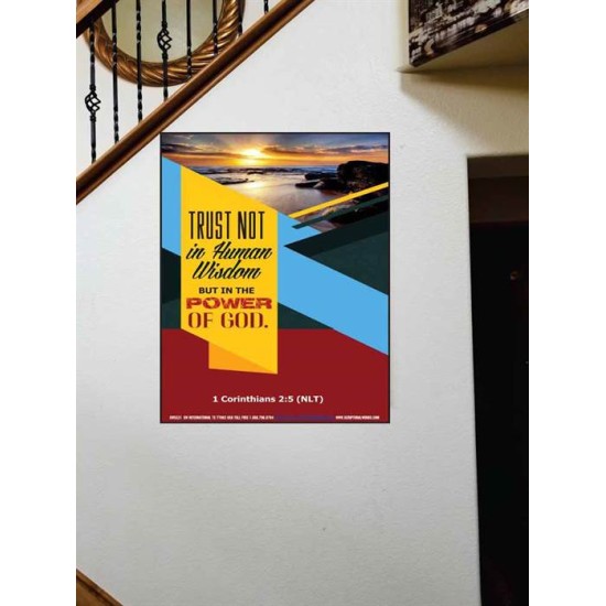 TRUST NOT IN HUMAN WISDOM   Christian Artwork Frame   (GWOVERCOMER5531)   