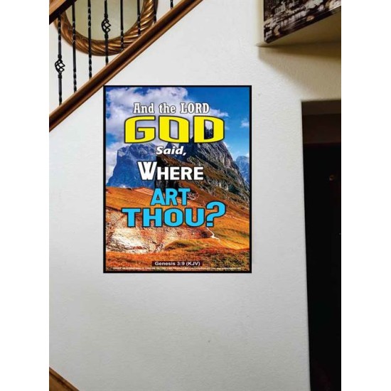 WHERE ARE THOU   Custom Framed Bible Verses   (GWOVERCOMER6402)   