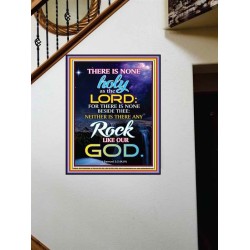 ANY ROCK LIKE OUR GOD   Bible Verse Framed for Home   (GWOVERCOMER6416)   