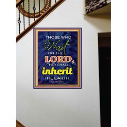 WAIT ON THE LORD   contemporary Christian Art Frame   (GWOVERCOMER6519)   "44X62"