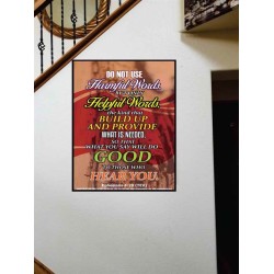 WATCH YOUR WORDS   Bible Scriptures on Love Acrylic Glass Frame   (GWOVERCOMER6651)   "44X62"