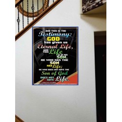 THE TESTIMONY GOD HAS GIVEN US   Christian Framed Wall Art   (GWOVERCOMER6749)   