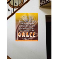 WHO ART THOU O GREAT MOUNTAIN   Bible Verse Frame Online   (GWOVERCOMER716)   "44X62"