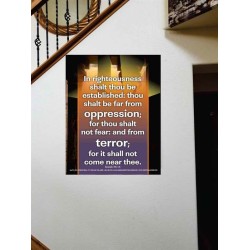YOU SHALL BE FAR FROM OPPRESSION   Bible Verses Frame Online   (GWOVERCOMER718)   