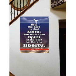 THE SPIRIT OF THE LORD GIVES LIBERTY   Scripture Wall Art   (GWOVERCOMER732)   