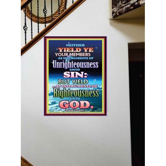 UNRIGHTEOUSNESS   Contemporary Christian Paintings Acrylic Glass frame   (GWOVERCOMER7369)   