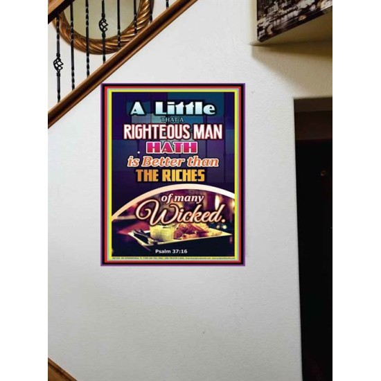 A RIGHTEOUS MAN   Bible Verses Framed for Home   (GWOVERCOMER7426)   