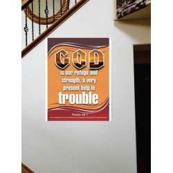 A VERY PRESENT HELP   Scripture Wood Frame Signs   (GWOVERCOMER751)   "44X62"