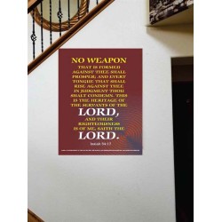 ABSOLUTE NO WEAPON    Christian Wall Art Poster   (GWOVERCOMER801)   