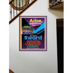 ARISE O JEHOVAH   Biblical Art Acrylic Glass Frame   (GWOVERCOMER8152)   