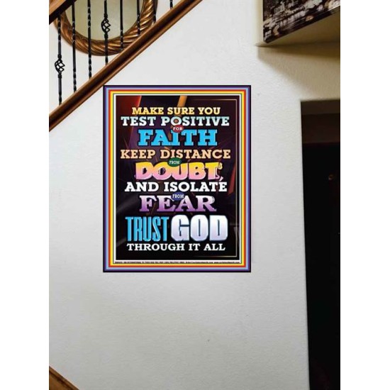 TRUST GOD AT ALL TIMES   Biblical Paintings Acrylic Glass Frame   (GWOVERCOMER8415)   