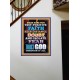 TRUST GOD AT ALL TIMES   Biblical Paintings Acrylic Glass Frame   (GWOVERCOMER8415)   