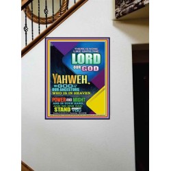YAHWEH  OUR POWER AND MIGHT   Framed Office Wall Decoration   (GWOVERCOMER8656)   
