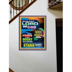 YAHWEH THE LORD OUR GOD   Framed Business Entrance Lobby Wall Decoration    (GWOVERCOMER8657)   