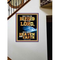 WHO MADE HEAVEN AND EARTH   Encouraging Bible Verses Framed   (GWOVERCOMER8735)   "44X62"