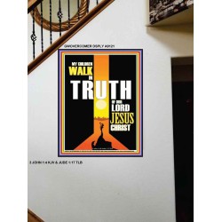 WALK IN THE TRUTH   Large Framed Scripture Wall Art   (GWOVERCOMER9121)   "44X62"