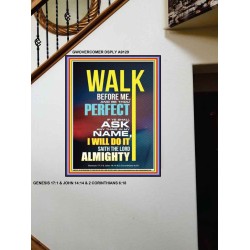 WALK BEFORE ME   Bible Verse Frames online   (GWOVERCOMER9129)   "44X62"