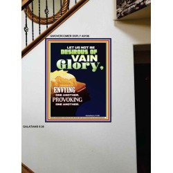 VAIN GLORY   Bible Verses Wall Art Acrylic Glass Frame   (GWOVERCOMER9196)   "44X62"