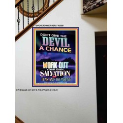 WORK OUT YOUR SALVATION   Bible Verses Wall Art Acrylic Glass Frame   (GWOVERCOMER9209)   "44X62"