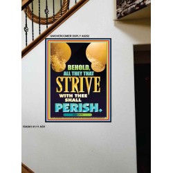 ALL THEY THAT STRIVE WITH YOU   Contemporary Christian Poster   (GWOVERCOMER9252)   