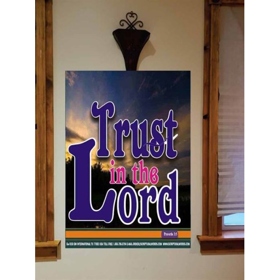 TRUST IN THE LORD   Christian Artwork Acrylic Glass Frame   (GWOVERCOMER1030)   