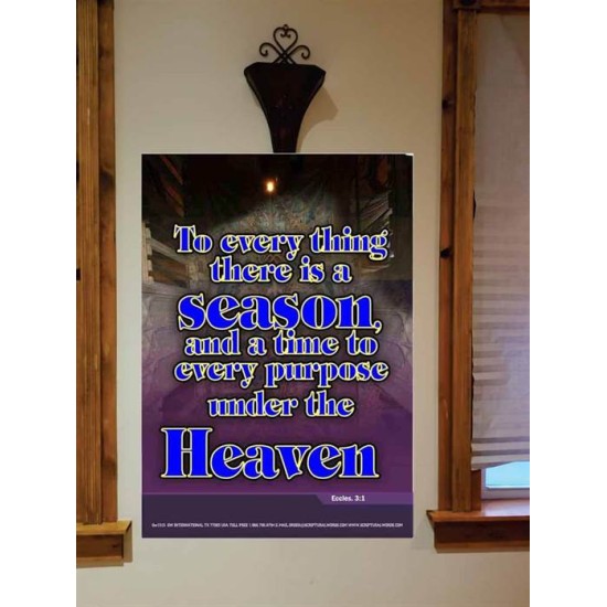 A TIME TO EVERY PURPOSE   Bible Verses Poster   (GWOVERCOMER1315)   
