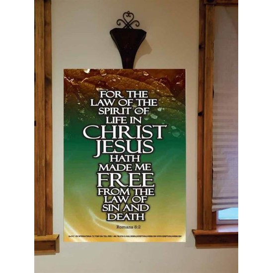 THE SPIRIT OF LIFE IN CHRIST JESUS   Framed Religious Wall Art    (GWOVERCOMER1317)   