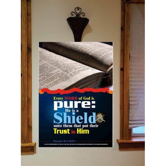 TRUST IN HIM   Scripture Art Frame   (GWOVERCOMER1763)   